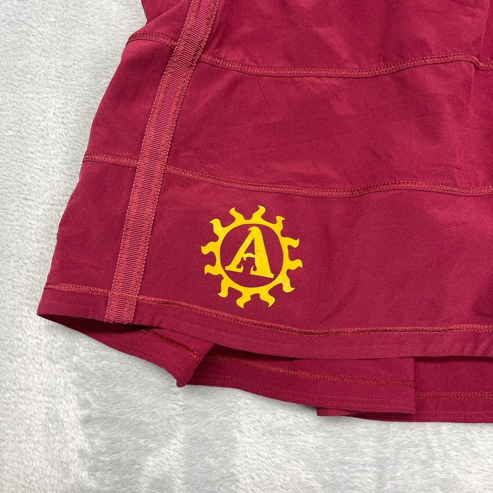 Arizona State Sun Devils Skort Womens 2 Red Lululemon NCAA Football Sports Logo - Picture 4 of 6